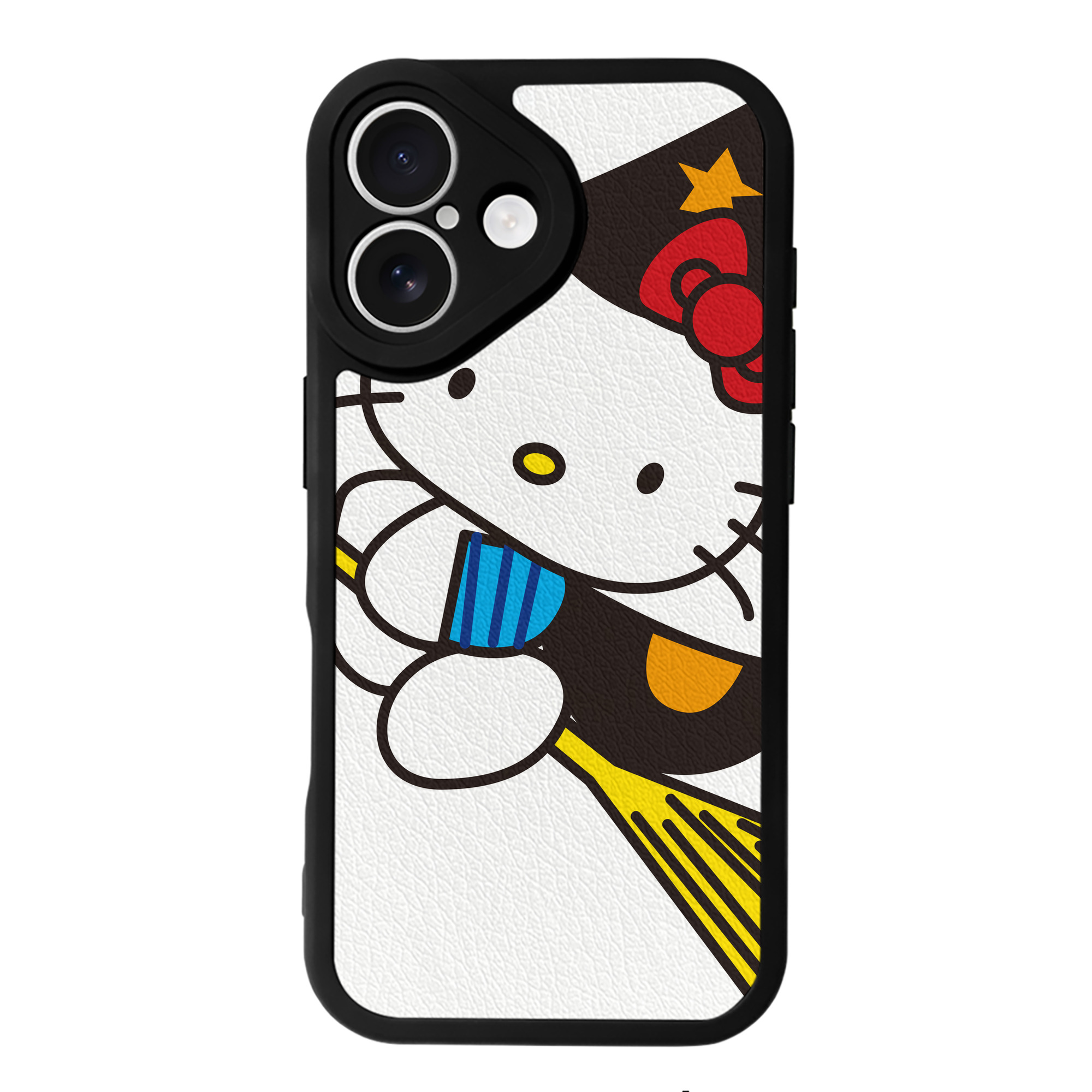 （画像用） Hello Kitty ハローキティ 【iPhone 16シリーズ対応】シリコンスマホケース（レザー調） 材質：シリコン